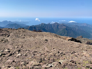 Vue du sommet de la Paglia Orba en Corse