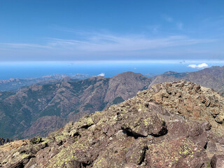 Vue du sommet de la Paglia Orba en Corse