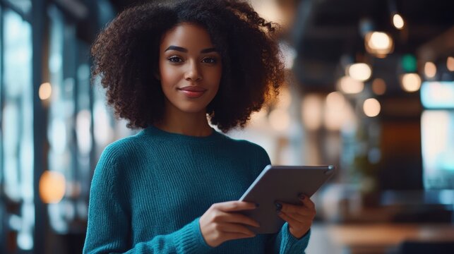 The Young Woman with Tablet