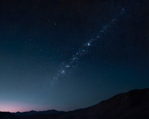 Starry Milky Way Galaxy Background
