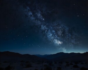 Starry Milky Way Galaxy Background
