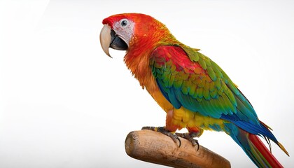 Obraz premium Parrot images, blue and yellow macaw, macaw white isolated background