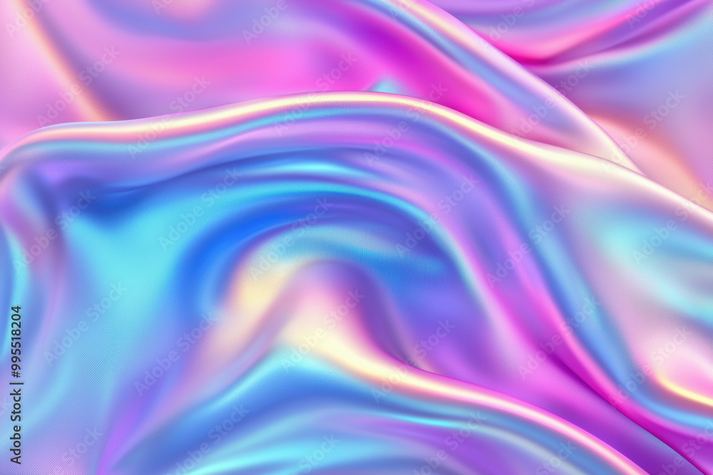 Poster smooth pastel satin fabric flowing and forming abstract background