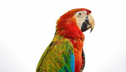 Fototapeta premium Parrot images, blue and yellow macaw, macaw white isolated background