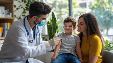 The Doctor Giving Vaccination