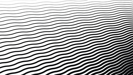 Black and white wave lines abstract background for backdrop or presentation