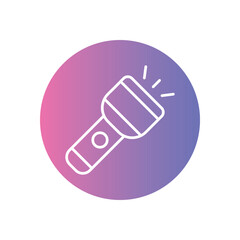 Flashlight vector icon stoct illustration