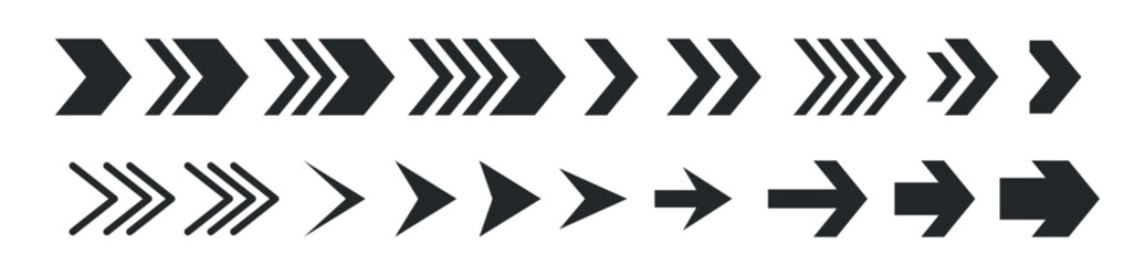 Arrow And Cursor Icons, Vector illustration.