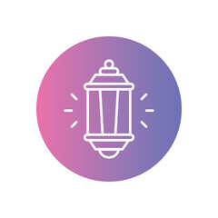 Lantern vector icon stoct illustration