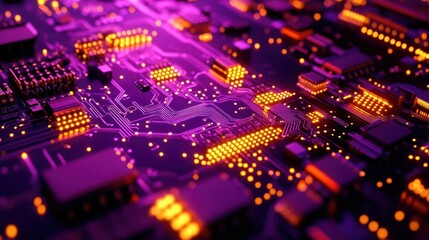 Obraz premium The Circuit Board with Glow