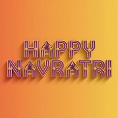  Navratri, 3d, effect, Happy Navratri, Poster, Banner, Design.
