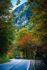 Autumn in Val Raccolana. Between peaks, lakes and streams. Julian Alps and Fontanone di Goriuda