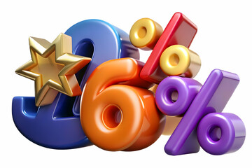 Fototapeta premium 3D Glossy Clearance Sale Background with Flashing Price Tags � Eye-Catching Retail Promotion Design for Discount Events on a Vibrant Reflective Surface