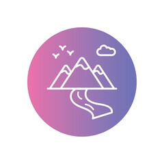 River vector icon stoct illustration