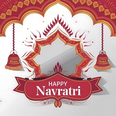 Fototapeta premium Navratri, Happy Navratri, Poster, Banner, 