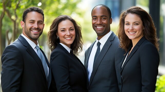Professional Business Team Portrait in Urban Setting