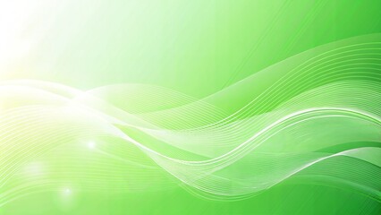 Fototapeta premium Abstract green wave background with soft light for graphic design and presentations