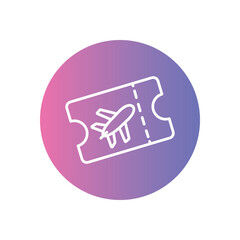 Airplane Ticket vector icon stoct illustration