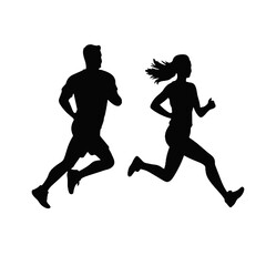 Running Speed Silhouette Illustration Vector Art