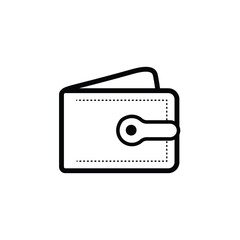 Wallet icon/logo isolated on white background.