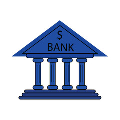 Bank icon vector isolated on white background, Bank transparent sign , navigation symbols.