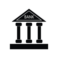 Bank icon line design. Finance, Investment bank, Financial, Central bank, Institution, Money vector illustration. Bank editable stroke icon.