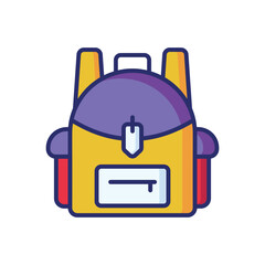 Backpack vector icon stoct illustration