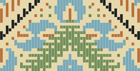 Ethnic Style Ethnic Motifs Patternfolk Embroidery, Aztec Geometric Ornament Print. Design for Carpet, Wallpaper, Clothing, Wrapping, Fabric