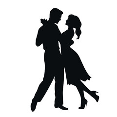 Salsa Dance Passion Silhouette Vector Art