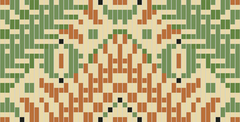 Classic Traditional Pattern Dressfolk Embroidery, Aztec Geometric Ornament Print. Design for Carpet, Wallpaper, Clothing, Wrapping, Fabric