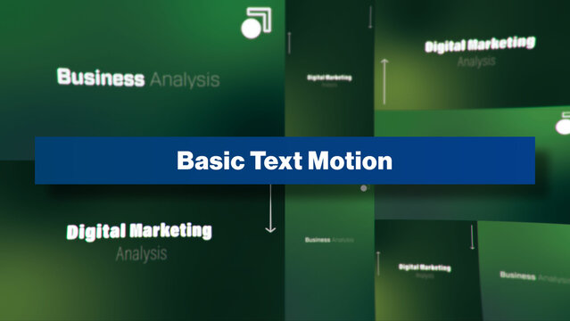 Basic Text Motion | Multi-Resolutions and Color Control Panel