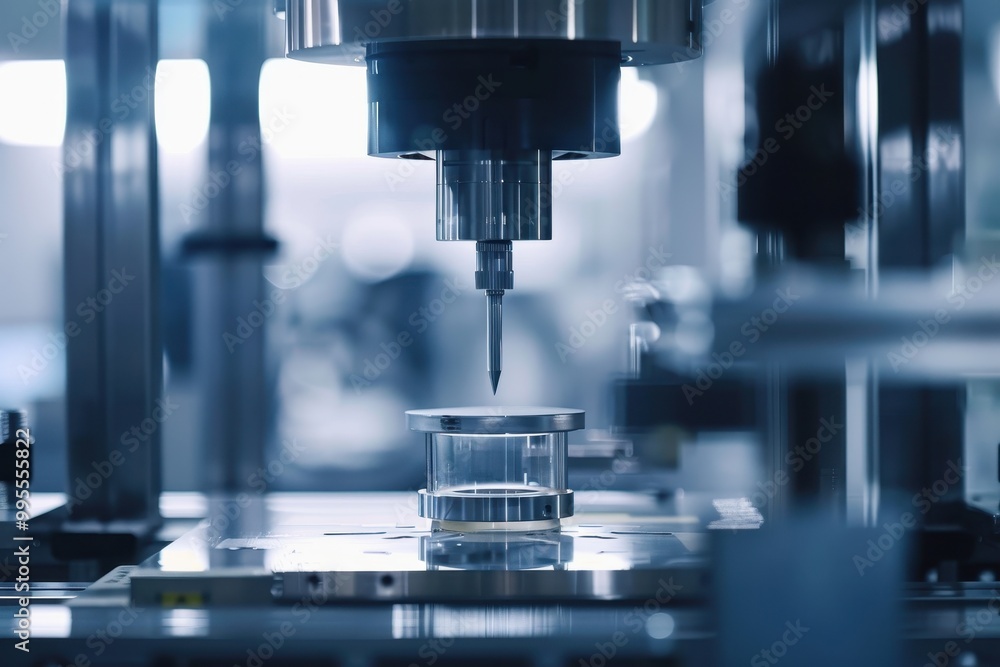 Leinwandbilder close-up view of precision machined components in a modern manufacturing facility highlighting advan