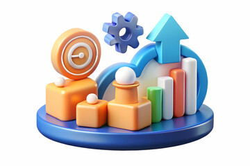 Obraz premium Flat Glowing Abstract Digital Art Illustrating Corporate Expansion & Acquisition Symbols for Business Growth - Modern Vector Design for Marketing