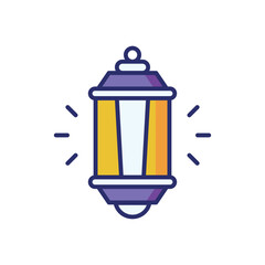 Lantern vector icon stoct illustration