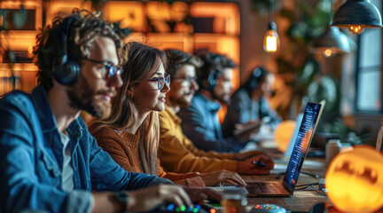 A diverse group of professionals working remotely from home, representing the rise of remote work in the post-pandemic era.