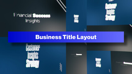 Business Title Layout | Multi-Resolutions and Color Control Panel