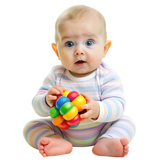 Toddler girl sitting on floor playing