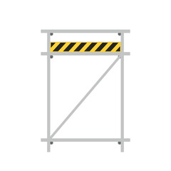 Scaffolding. Vector flat design aluminum prefabricated scaffolding isolated illustration white background.