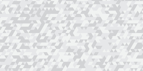 Abstract geometric white or gray background seamless triangular origami grayscale mosaic and low polygon triangle texture banner wallpaper.	
