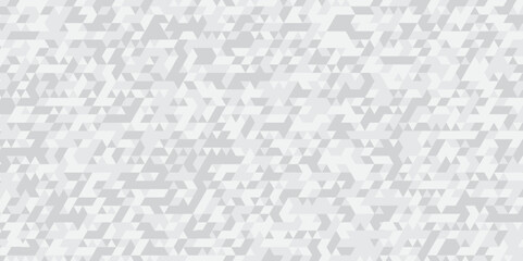 Abstract geometric white or gray background seamless triangular origami grayscale mosaic and low polygon triangle texture banner wallpaper.	
