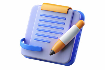 Flat Isolated Business Contract and Pen Icon - Professional Vector for Corporate Branding, Legal Services, and Business Promotions