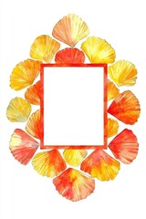 Watercolor Seashell Frame