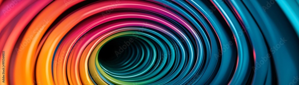 Aufkleber a vibrant swirl of colors creating a mesmerizing tunnel effect, perfect for backgrounds and abstract
