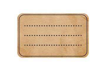 メッセージカード　型抜き クラフト素材　角丸長方形　ラベル　