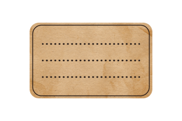 メッセージカード　型抜き クラフト素材　角丸長方形　ラベル　