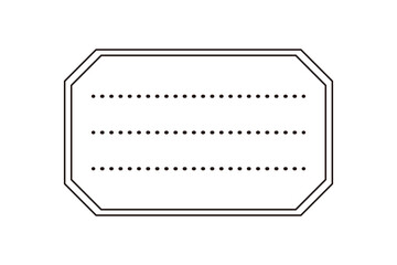 メッセージカード　型抜き 白　射角長方形　ラベル　