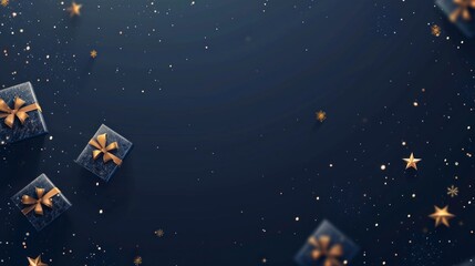 A blue background with three boxes on it