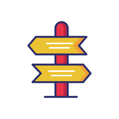 Trail Sign vector icon stoct illustration