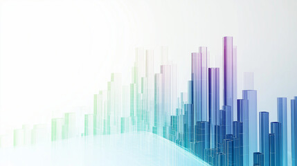 Fototapeta premium Futuristic Digital Landscape with Data Visualization