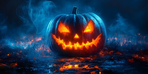The haunted graveyard comes alive with flickering lanterns and ghostly apparitions on Halloween night